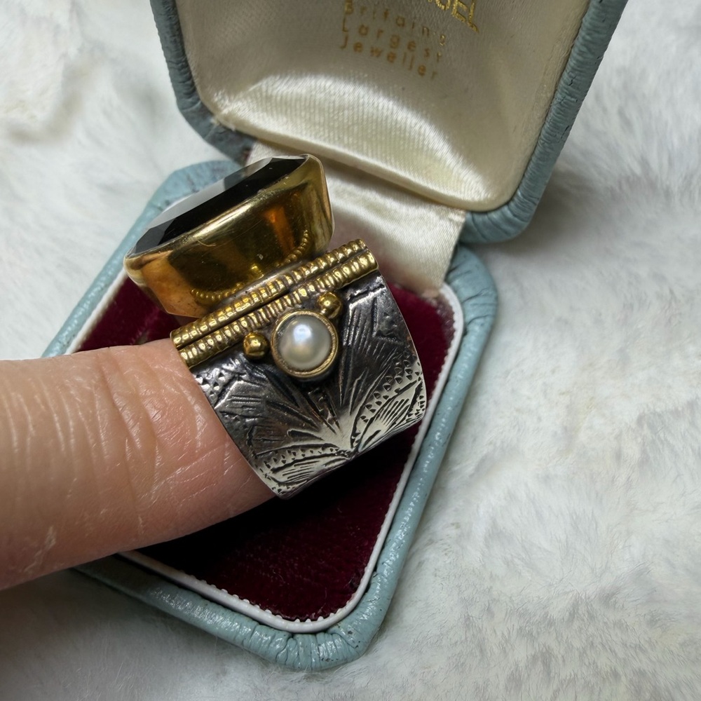 Elegant natural smoky quartz Ring - Picture 3 of 13
